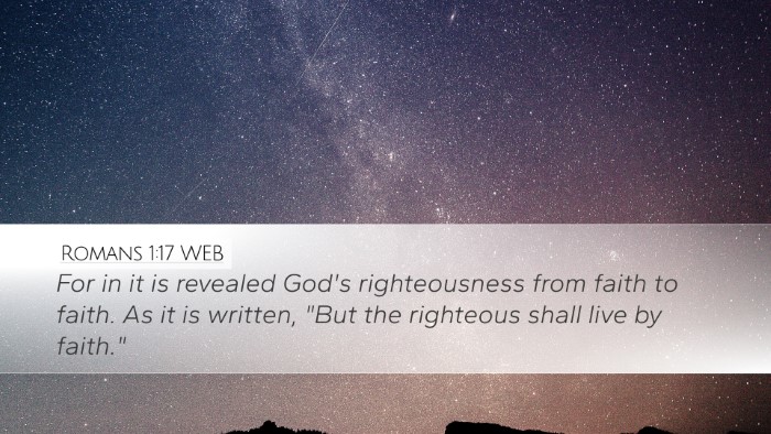 Romans 1:17 WEB Bible Verse Image