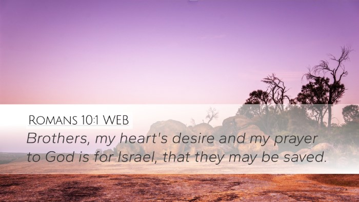 Romans 10:1 WEB Bible Verse Image
