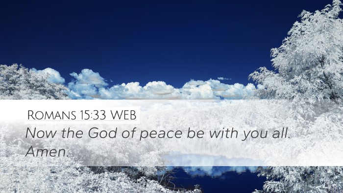 Romans 15:33 WEB Bible Verse Image