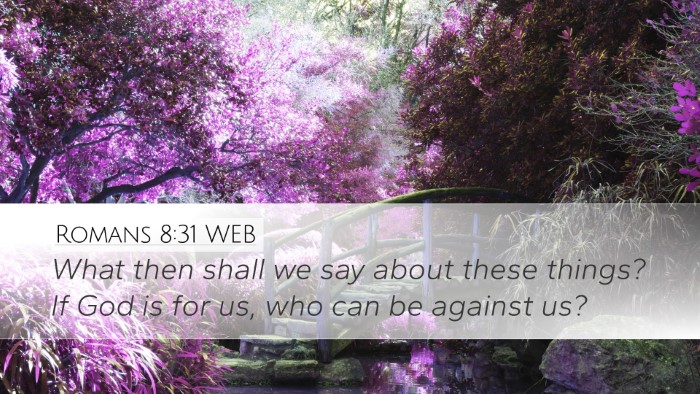 Romans 8:31 WEB Bible Verse Image