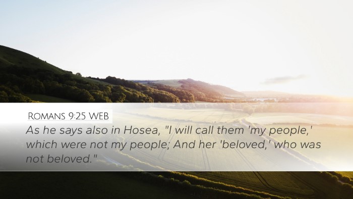 Romans 9:25 WEB Bible Verse Image