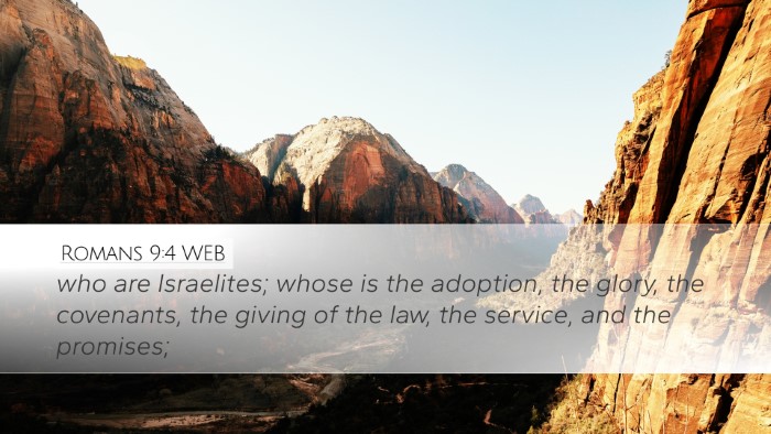 Romans 9:4 WEB Bible Verse Image