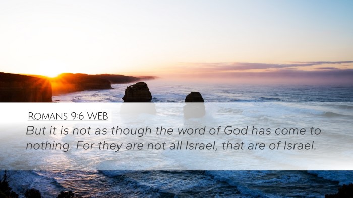Romans 9:6 WEB Bible Verse Image