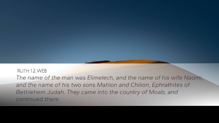 Ruth 1:2 WEB Bible Verse Image