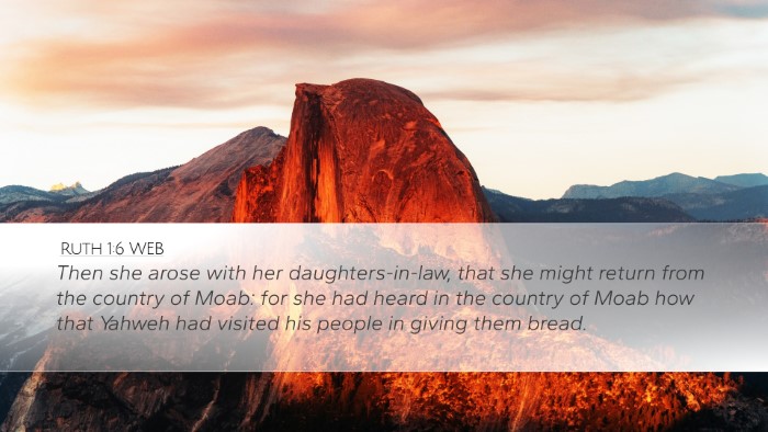 Ruth 1:6 WEB Bible Verse Image