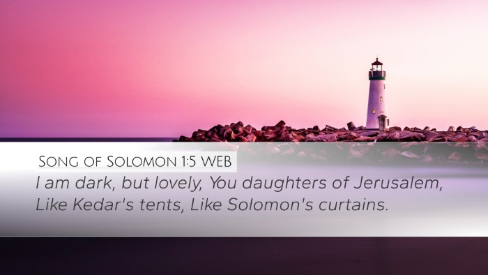 Song of Solomon 1:5 WEB Bible Verse Image
