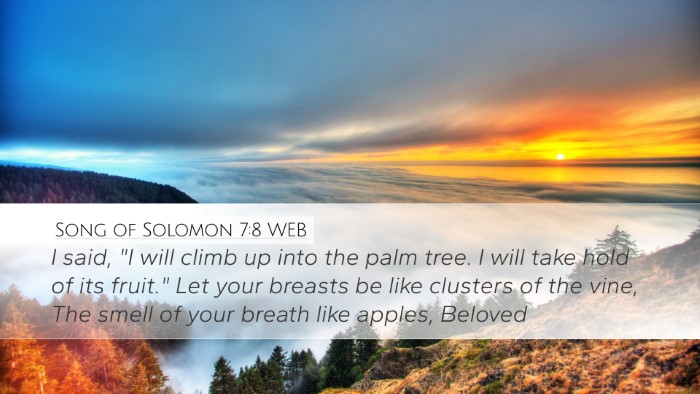 Song of Solomon 7:8 WEB Bible Verse Image