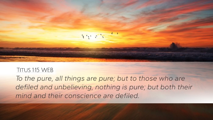 Titus 1:15 WEB Bible Verse Image