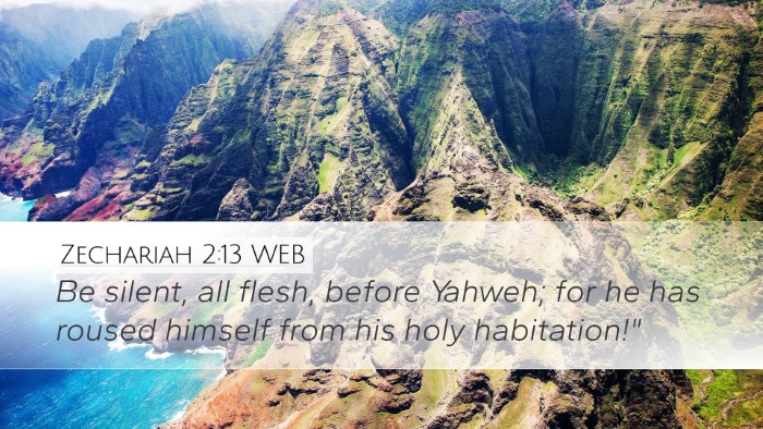 Zechariah 2:13 WEB Bible Verse Image