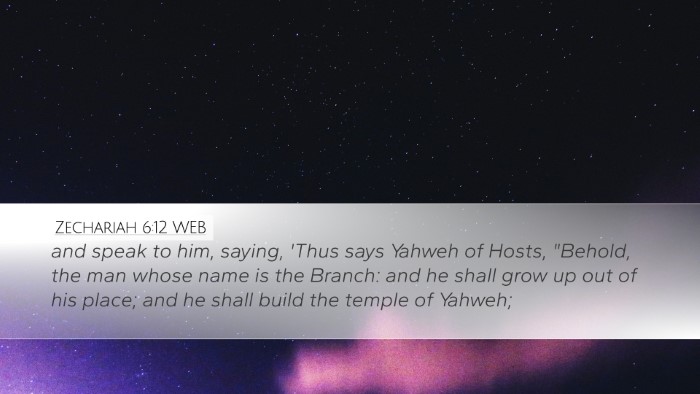 Zechariah 6:12 WEB Bible Verse Image