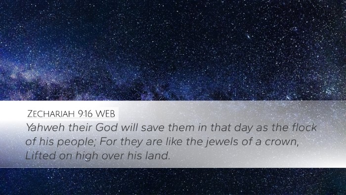Zechariah 9:16 WEB Bible Verse Image