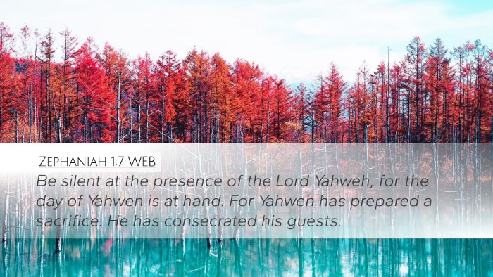 Zephaniah 1:7 WEB Bible Verse Image