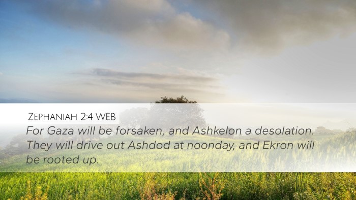 Zephaniah 2:4 WEB Bible Verse Image