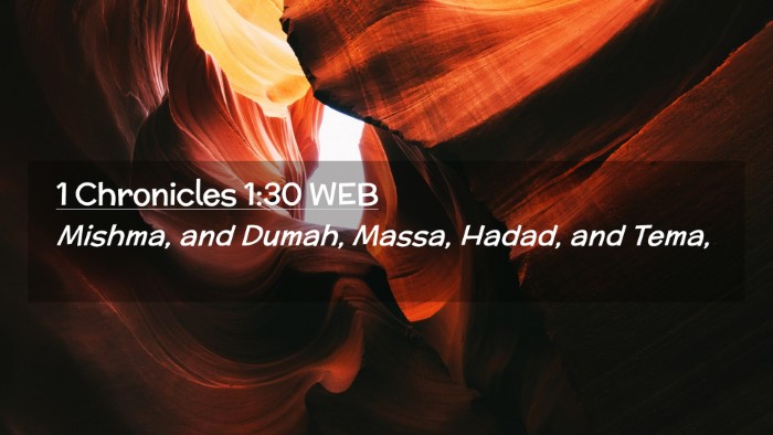 Picture 02 - 1 Chronicles 1:30 WEB Desktop Wallpaper - Mishma, and Dumah, Massa, Hadad, and - Desktop Bible Verse Wallpaper