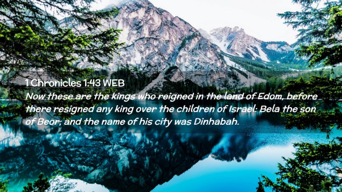 Picture 02 - 1 Chronicles 1:43 WEB Desktop Wallpaper - Now these are the kings who reigned in the land - Desktop Bible Verse Wallpaper