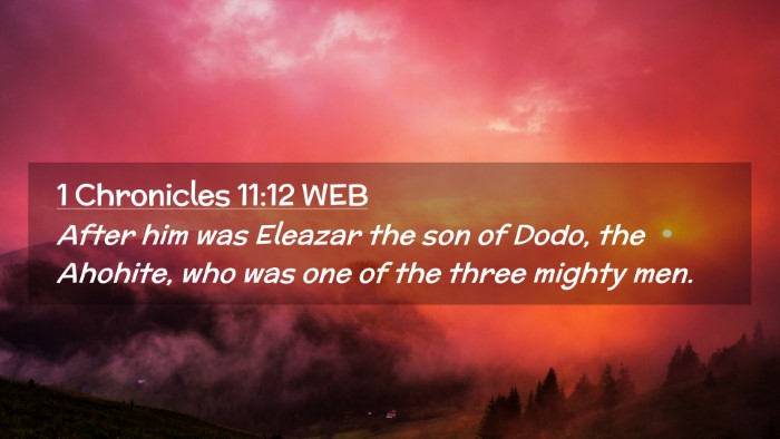 Picture 02 - 1 Chronicles 11:12 WEB Desktop Wallpaper - After him was Eleazar the son of Dodo, the - Desktop Bible Verse Wallpaper