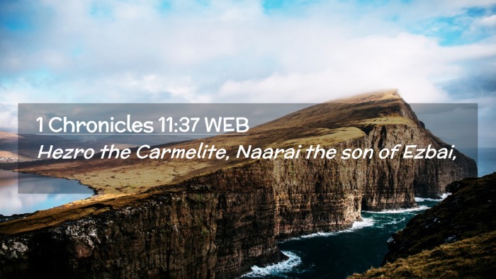 Picture 02 - 1 Chronicles 11:37 WEB Desktop Wallpaper - Hezro the Carmelite, Naarai the son of - Desktop Bible Verse Wallpaper