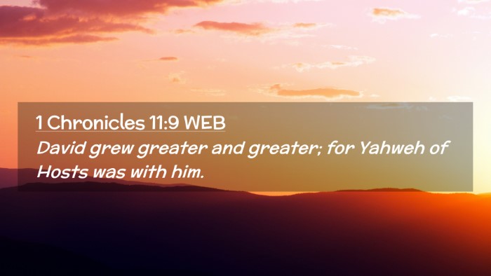Picture 02 - 1 Chronicles 11:9 WEB Desktop Wallpaper - David grew greater and greater; for Yahweh of - Desktop Bible Verse Wallpaper