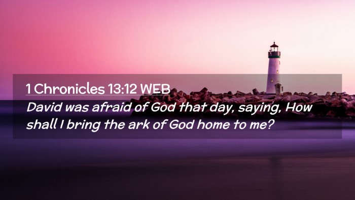 Picture 02 - 1 Chronicles 13:12 WEB Desktop Wallpaper - David was afraid of God that day, saying, How - Desktop Bible Verse Wallpaper