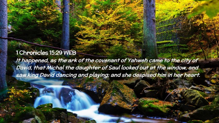 Picture 02 - 1 Chronicles 15:29 WEB Desktop Wallpaper - It happened, as the ark of the covenant of Yahweh - Desktop Bible Verse Wallpaper
