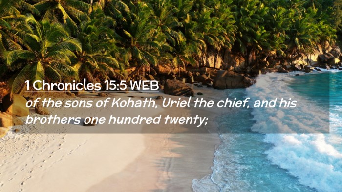 Picture 02 - 1 Chronicles 15:5 WEB Desktop Wallpaper - of the sons of Kohath, Uriel the chief, and his - Desktop Bible Verse Wallpaper