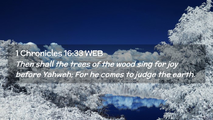 Picture 02 - 1 Chronicles 16:33 WEB Desktop Wallpaper - Then shall the trees of the wood sing for joy - Desktop Bible Verse Wallpaper