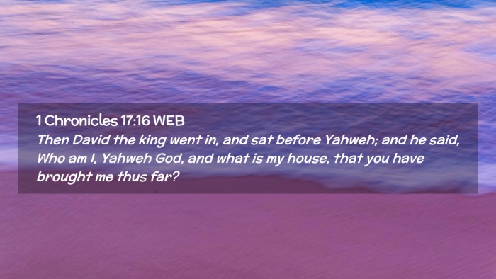 Picture 02 - 1 Chronicles 17:16 WEB Desktop Wallpaper - Then David the king went in, and sat before - Desktop Bible Verse Wallpaper