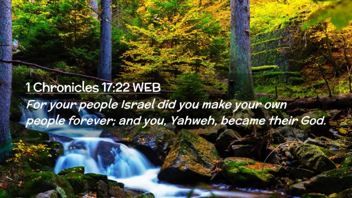 Picture 02 - 1 Chronicles 17:22 WEB Desktop Wallpaper - For your people Israel did you make your own - Desktop Bible Verse Wallpaper