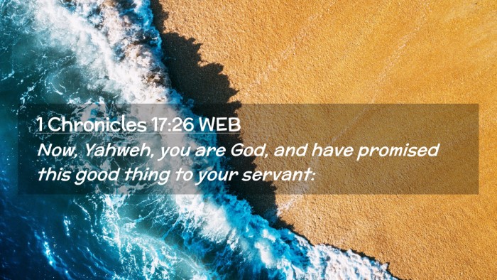 Picture 02 - 1 Chronicles 17:26 WEB Desktop Wallpaper - Now, Yahweh, you are God, and have promised this - Desktop Bible Verse Wallpaper