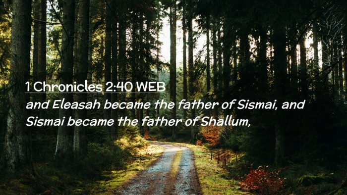 Picture 02 - 1 Chronicles 2:40 WEB Desktop Wallpaper - and Eleasah became the father of Sismai, and - Desktop Bible Verse Wallpaper