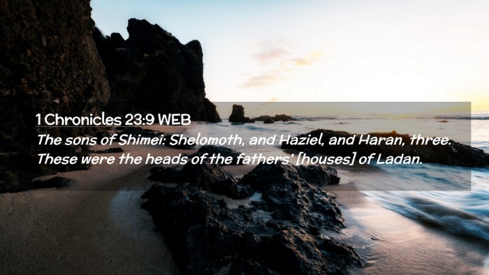 Picture 02 - 1 Chronicles 23:9 WEB Desktop Wallpaper - The sons of Shimei: Shelomoth, and Haziel, and - Desktop Bible Verse Wallpaper