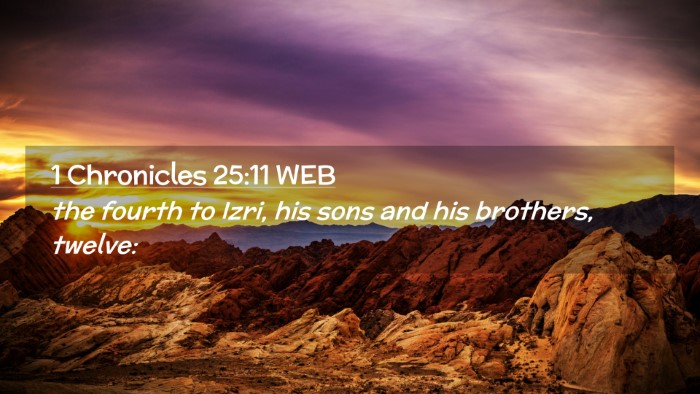 Picture 02 - 1 Chronicles 25:11 WEB Desktop Wallpaper - the fourth to Izri, his sons and his brothers, - Desktop Bible Verse Wallpaper