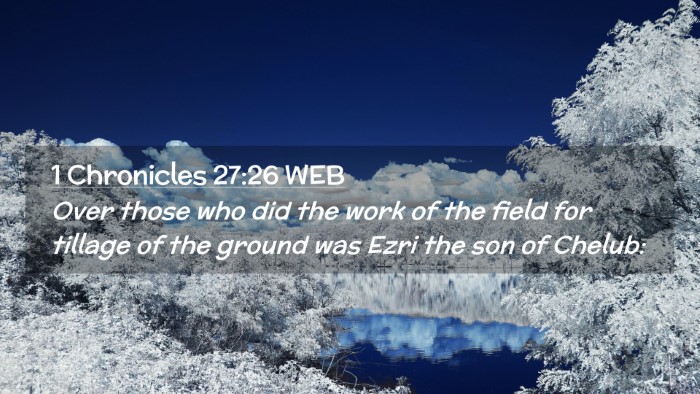Picture 02 - 1 Chronicles 27:26 WEB Desktop Wallpaper - Over those who did the work of the field for - Desktop Bible Verse Wallpaper