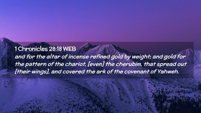 Picture 02 - 1 Chronicles 28:18 WEB Desktop Wallpaper - and for the altar of incense refined gold by - Desktop Bible Verse Wallpaper