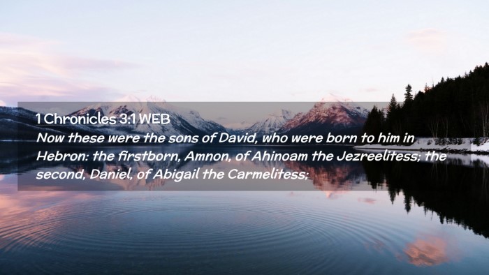 Picture 02 - 1 Chronicles 3:1 WEB Desktop Wallpaper - Now these were the sons of David, who were born - Desktop Bible Verse Wallpaper