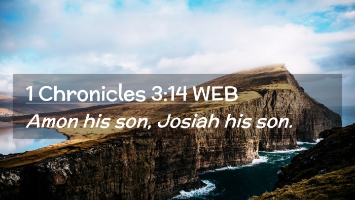 Picture 02 - 1 Chronicles 3:14 WEB Desktop Wallpaper - Amon his son, Josiah his - Desktop Bible Verse Wallpaper