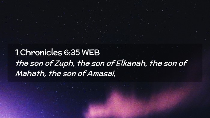 Picture 02 - 1 Chronicles 6:35 WEB Desktop Wallpaper - the son of Zuph, the son of Elkanah, the son of - Desktop Bible Verse Wallpaper