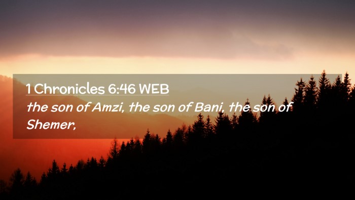 Picture 02 - 1 Chronicles 6:46 WEB Desktop Wallpaper - the son of Amzi, the son of Bani, the son of - Desktop Bible Verse Wallpaper