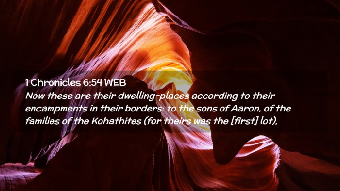 Picture 02 - 1 Chronicles 6:54 WEB Desktop Wallpaper - Now these are their dwelling-places according to - Desktop Bible Verse Wallpaper