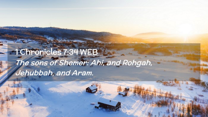 Picture 02 - 1 Chronicles 7:34 WEB Desktop Wallpaper - The sons of Shemer: Ahi, and Rohgah, Jehubbah, - Desktop Bible Verse Wallpaper