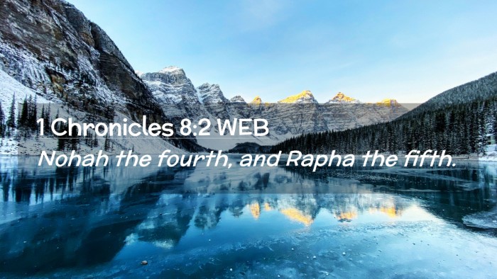 Picture 02 - 1 Chronicles 8:2 WEB Desktop Wallpaper - Nohah the fourth, and Rapha the - Desktop Bible Verse Wallpaper