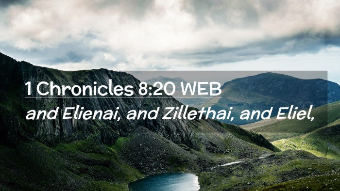 Picture 02 - 1 Chronicles 8:20 WEB Desktop Wallpaper - and Elienai, and Zillethai, and - Desktop Bible Verse Wallpaper