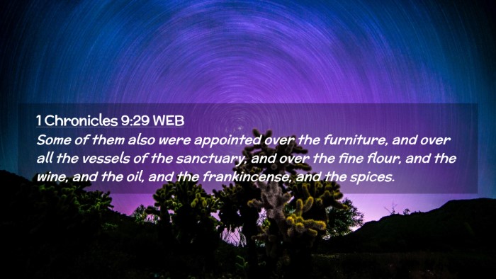 Picture 02 - 1 Chronicles 9:29 WEB Desktop Wallpaper - Some of them also were appointed over the - Desktop Bible Verse Wallpaper