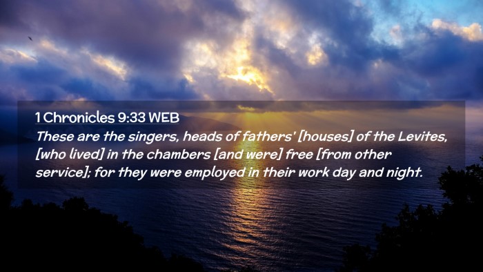 Picture 02 - 1 Chronicles 9:33 WEB Desktop Wallpaper - These are the singers, heads of fathers' [houses] - Desktop Bible Verse Wallpaper