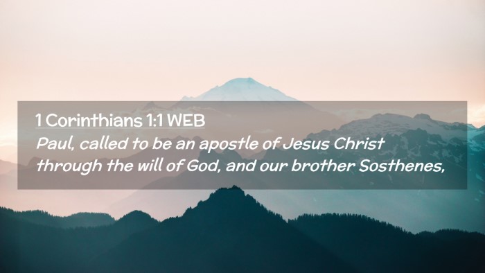 Picture 02 - 1 Corinthians 1:1 WEB Desktop Wallpaper - Paul, called to be an apostle of Jesus Christ - Desktop Bible Verse Wallpaper