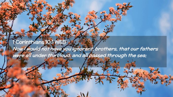 Picture 02 - 1 Corinthians 10:1 WEB Desktop Wallpaper - Now I would not have you ignorant, brothers, that - Desktop Bible Verse Wallpaper