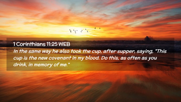 Picture 02 - 1 Corinthians 11:25 WEB Desktop Wallpaper - In the same way he also took the cup, after - Desktop Bible Verse Wallpaper