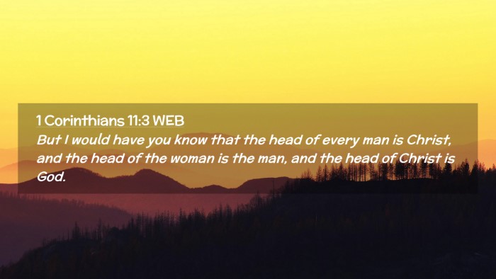Picture 02 - 1 Corinthians 11:3 WEB Desktop Wallpaper - But I would have you know that the head of every - Desktop Bible Verse Wallpaper