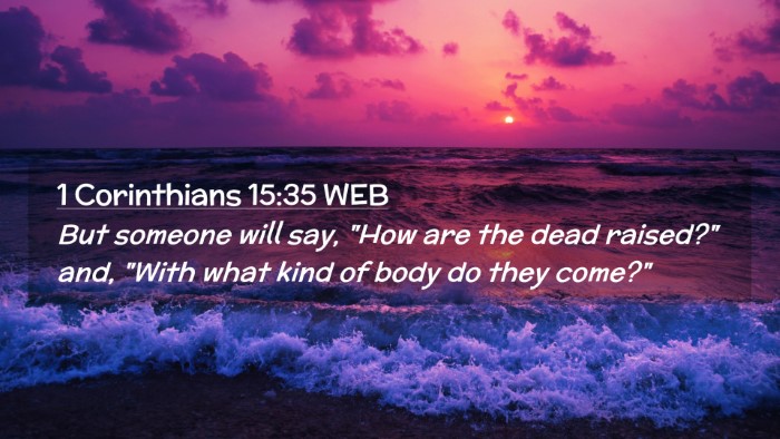 Picture 02 - 1 Corinthians 15:35 WEB Desktop Wallpaper - But someone will say, 