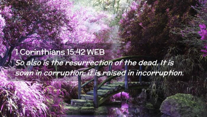 Picture 02 - 1 Corinthians 15:42 WEB Desktop Wallpaper - So also is the resurrection of the dead. It is - Desktop Bible Verse Wallpaper